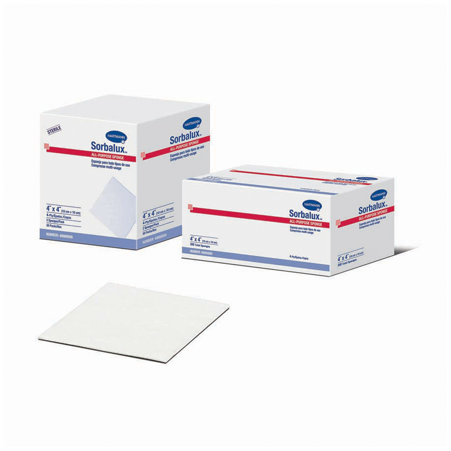 HARTMANN USA SORBALUX ALL PURPOSE, DRAIN & IV SPONGES : 48850000 SLV                      $3.29 Stocked