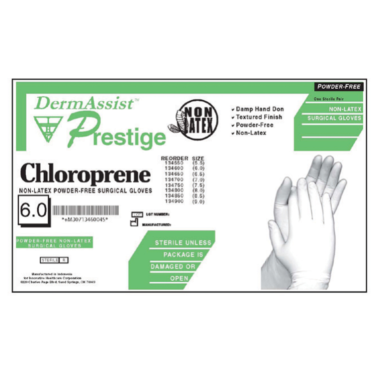 INNOVATIVE PRESTIGE CHLOROPRENE POWDER-FREE SURGICAL GLOVES : 134650 CS     $126.23 Stocked