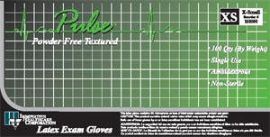 INNOVATIVE PULSE LATEX POWDER-FREE EXAM GLOVES : 151050 BX $6.45 Stocked