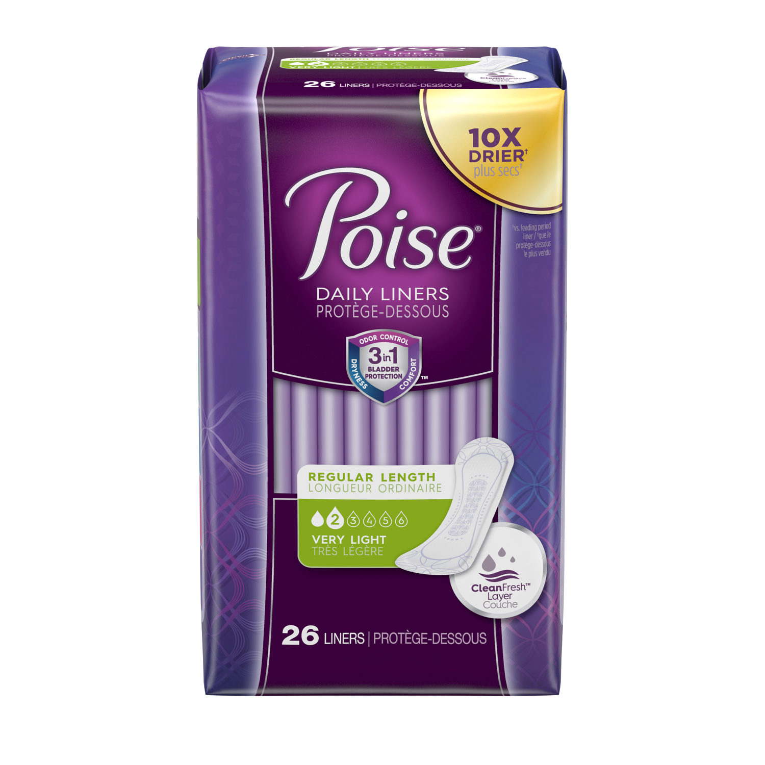 KIMBERLY-CLARK POISE LINERS : 19305 PK        $5.72 Stocked