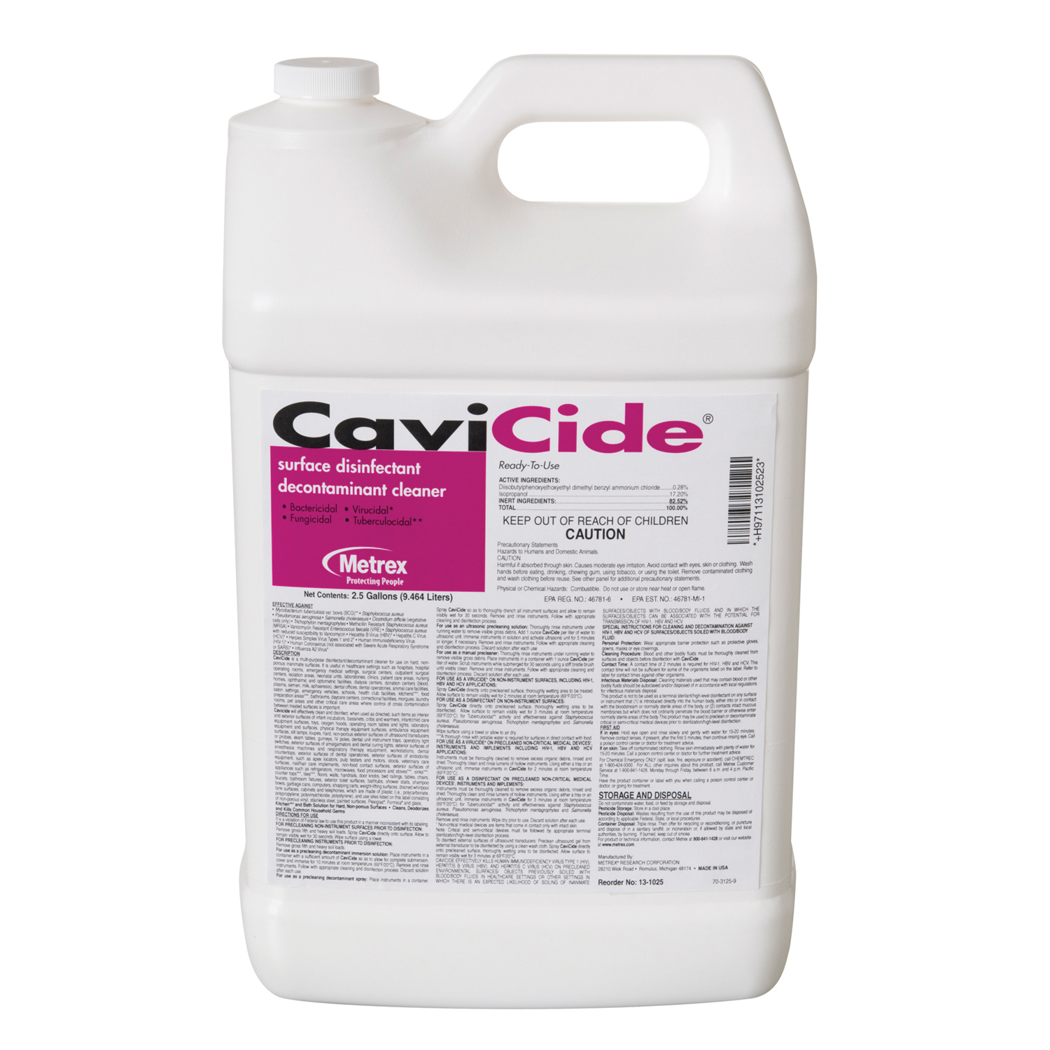 METREX CAVICIDE SURFACE DISINFECTANT : 13-1025 EA   $83.32 Stocked