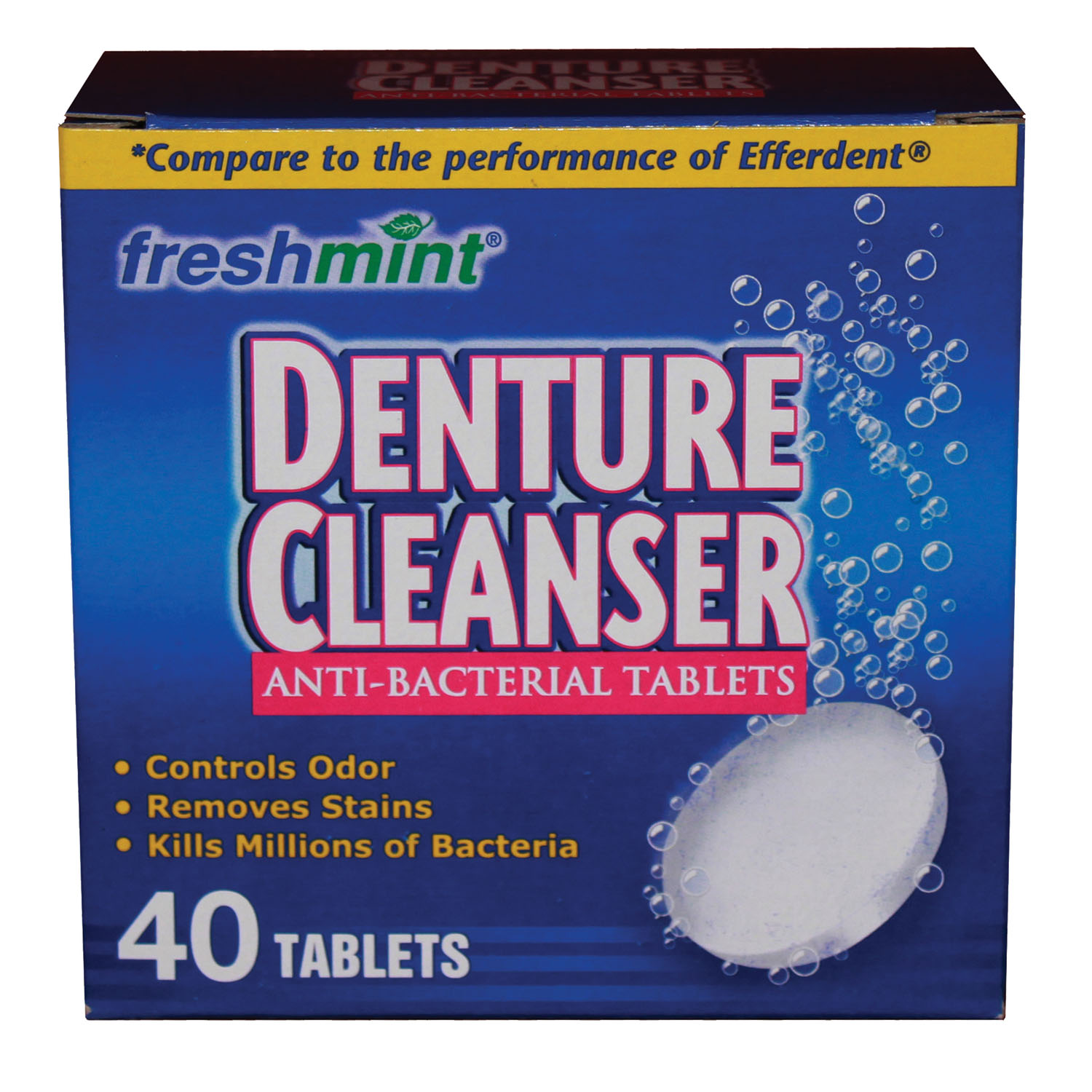 NEW WORLD IMPORTS FRESHMINT DENTURE TABLETS : DENT40 BX                       $2.32 Stocked