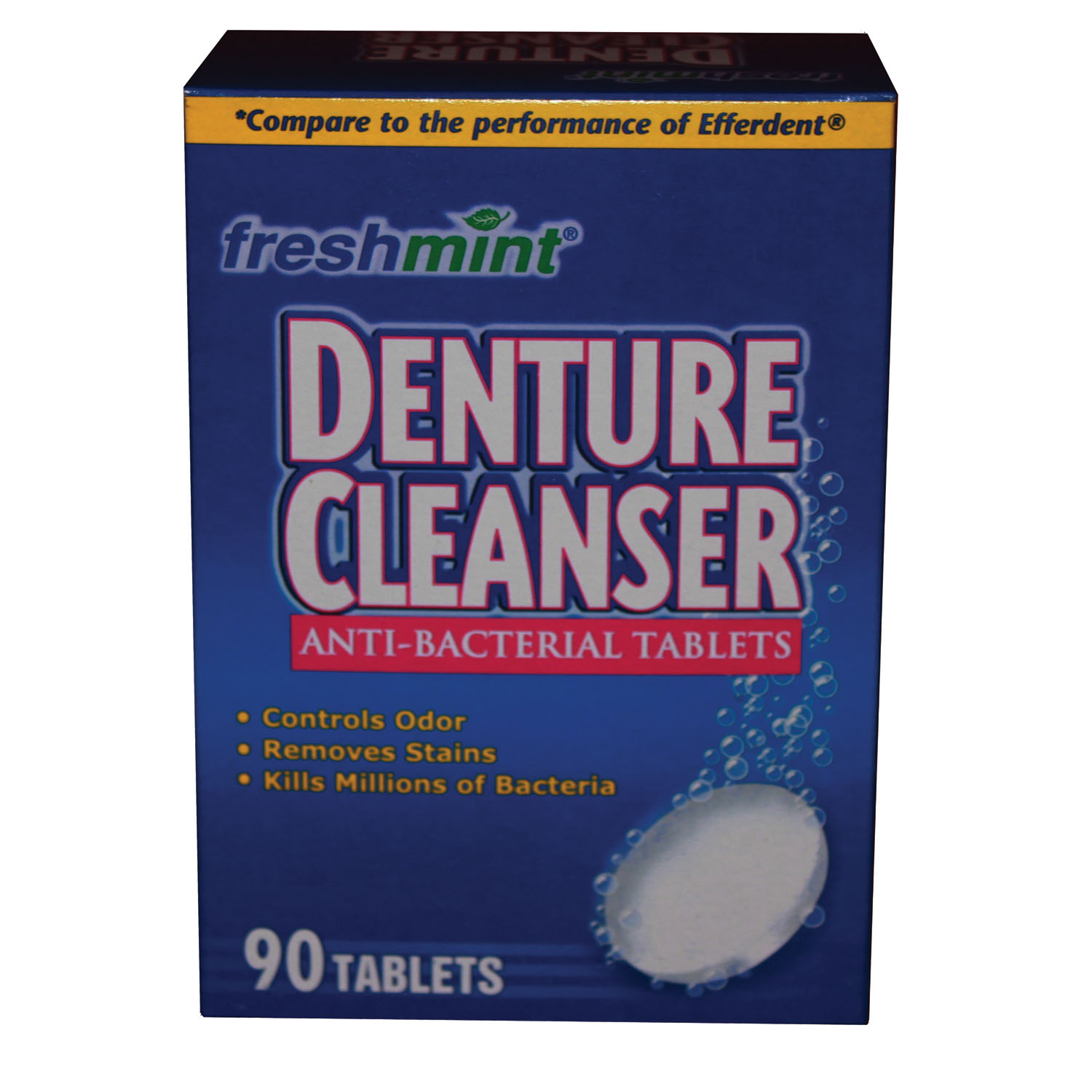 NEW WORLD IMPORTS FRESHMINT DENTURE TABLETS : DENT90 BX $4.72 Stocked