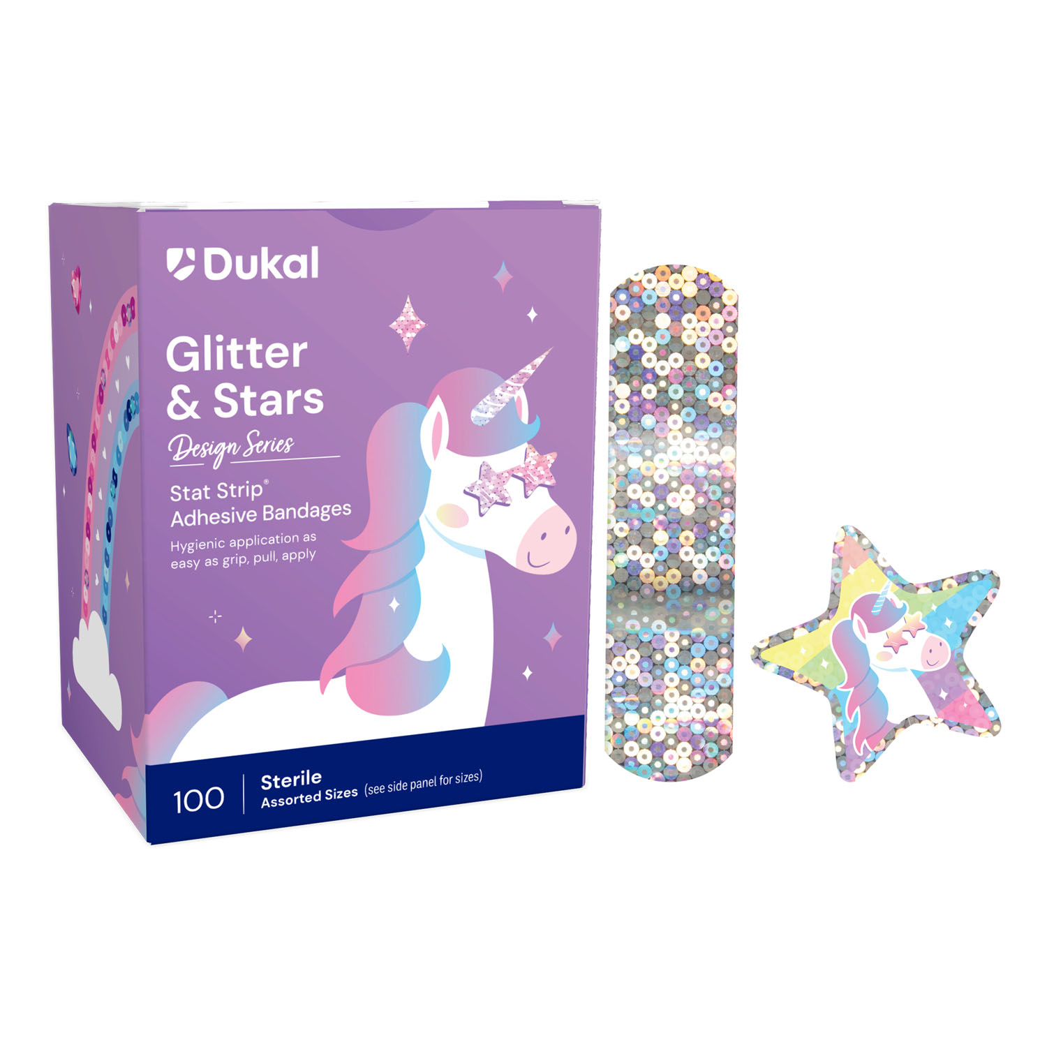 DUKAL CHILDRENS CHARACTER ADHESIVE BANDAGES : GLIAST100 CS                       $61.43 Stocked