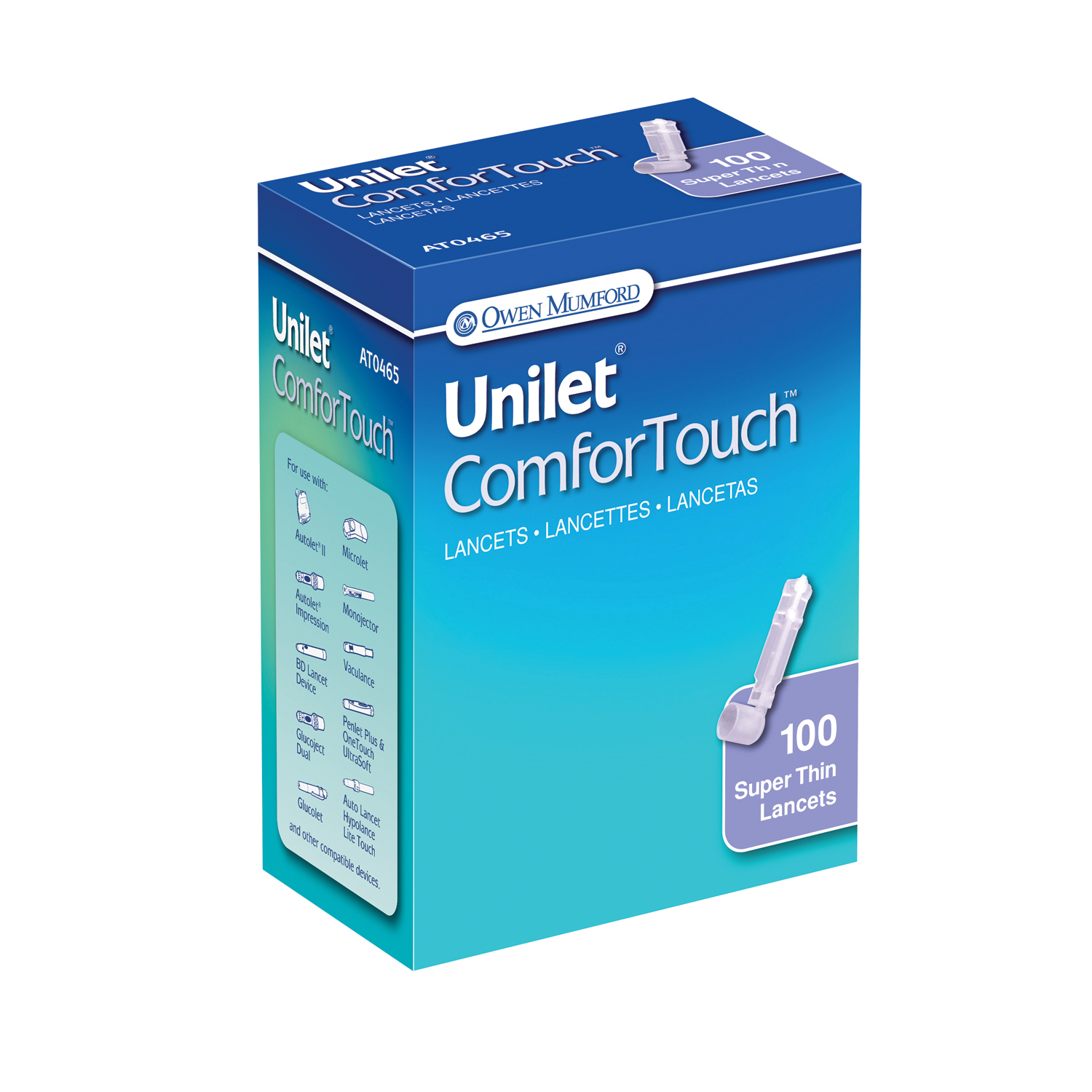 OWEN MUMFORD UNILET BRAND LANCETS : AT0465 BX         $4.14 Stocked