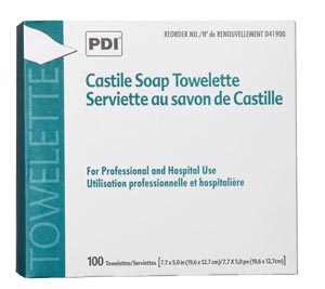 PDI CASTILE SOAP TOWELETTE : D41900 BX                       $4.22 Stocked