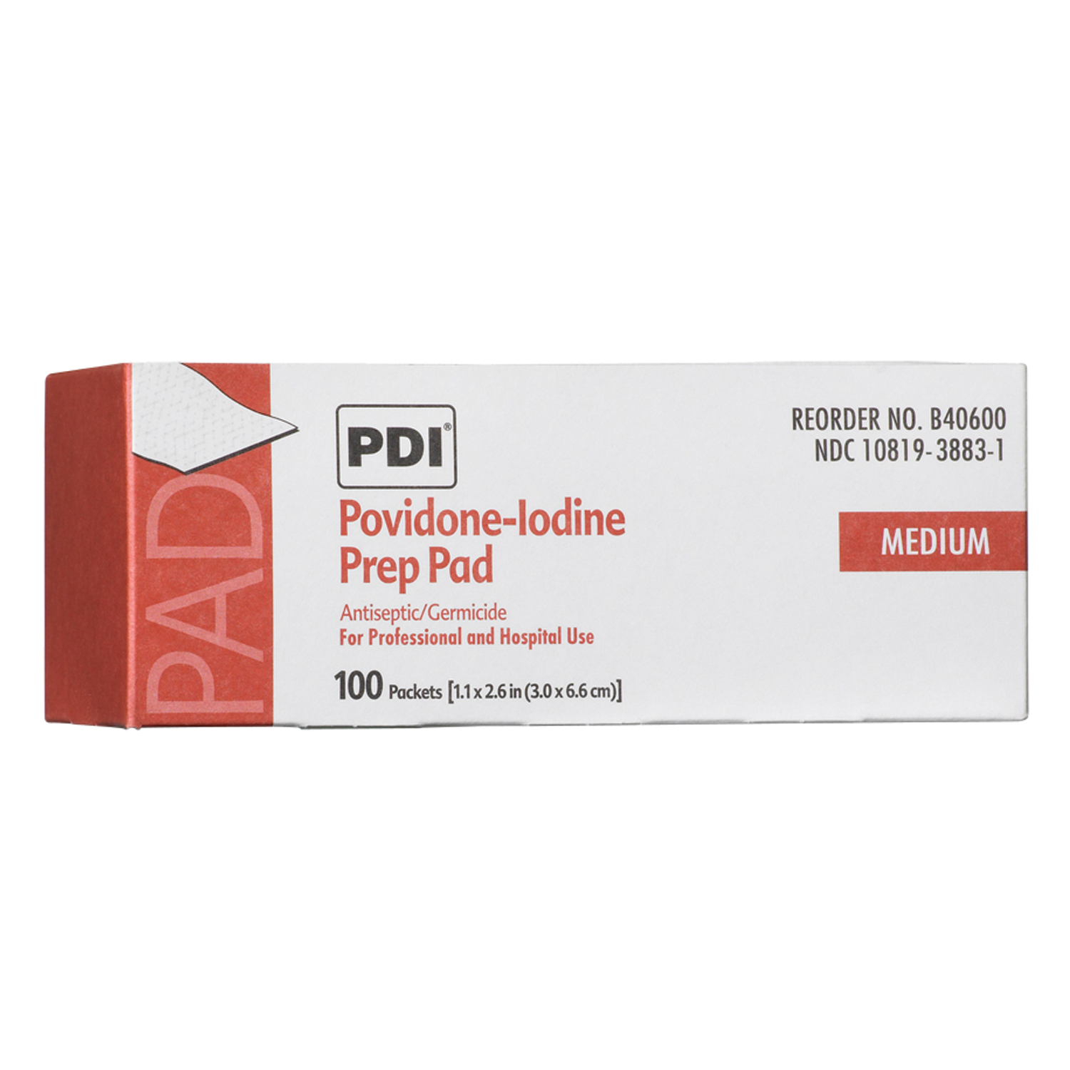 PDI PVP  IODINE PREP PAD : B40600 BX     $7.02 Stocked