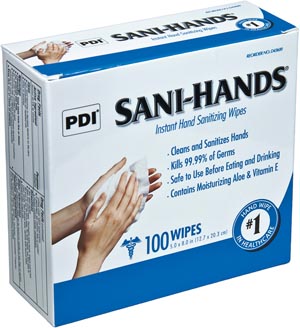 PDI SANI-HANDS INSTANT HAND SANITIZING WIPES : D43600 BX $6.96 Stocked