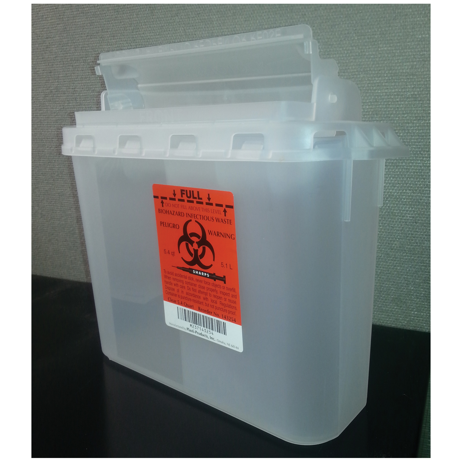 PLASTI WALL MOUNTED SHARPS DISPOSAL SYSTEM : 143254 BX               $63.28 Stocked