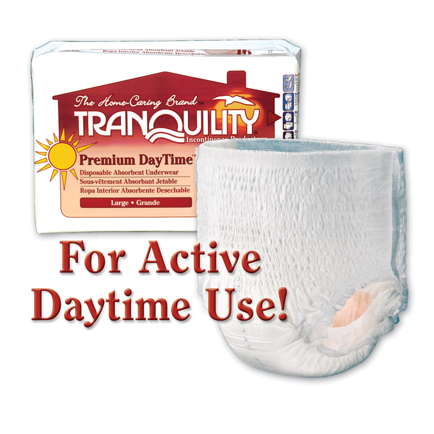 PRINCIPLE BUSINESS TRANQUILITY PREMIUM DAYTIME DISPOSABLE ABSORBENT UNDERWEAR : 2106 PK   $20.01 Stocked