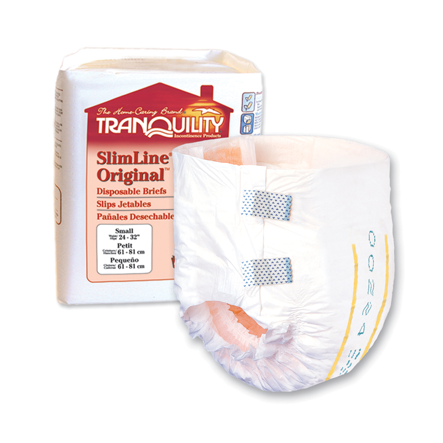 PRINCIPLE BUSINESS TRANQUILITY SLIMLINE DISPOSABLE BRIEFS : 2120 PK         $7.42 Stocked