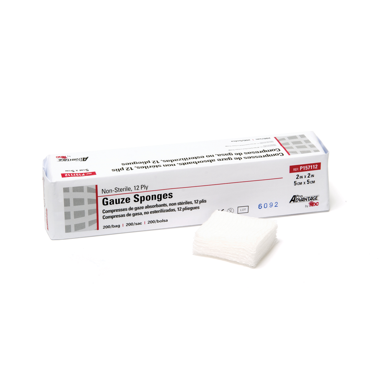 PRO ADVANTAGE GAUZE SPONGES - NON-STERILE : P157112 PK                     $2.32 Stocked