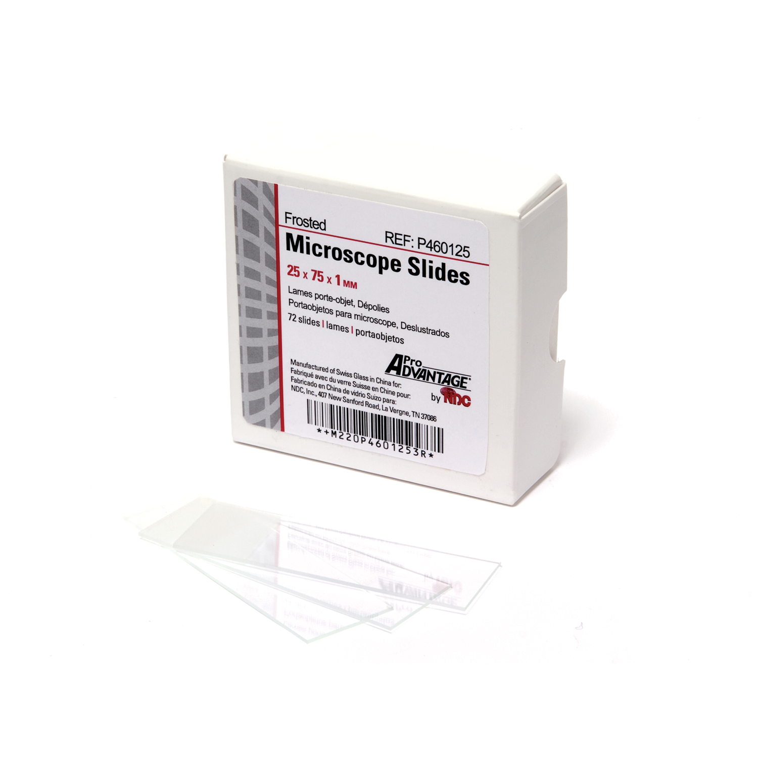 PRO ADVANTAGE MICROSCOPE SLIDES : P460125 BX $5.25 Stocked