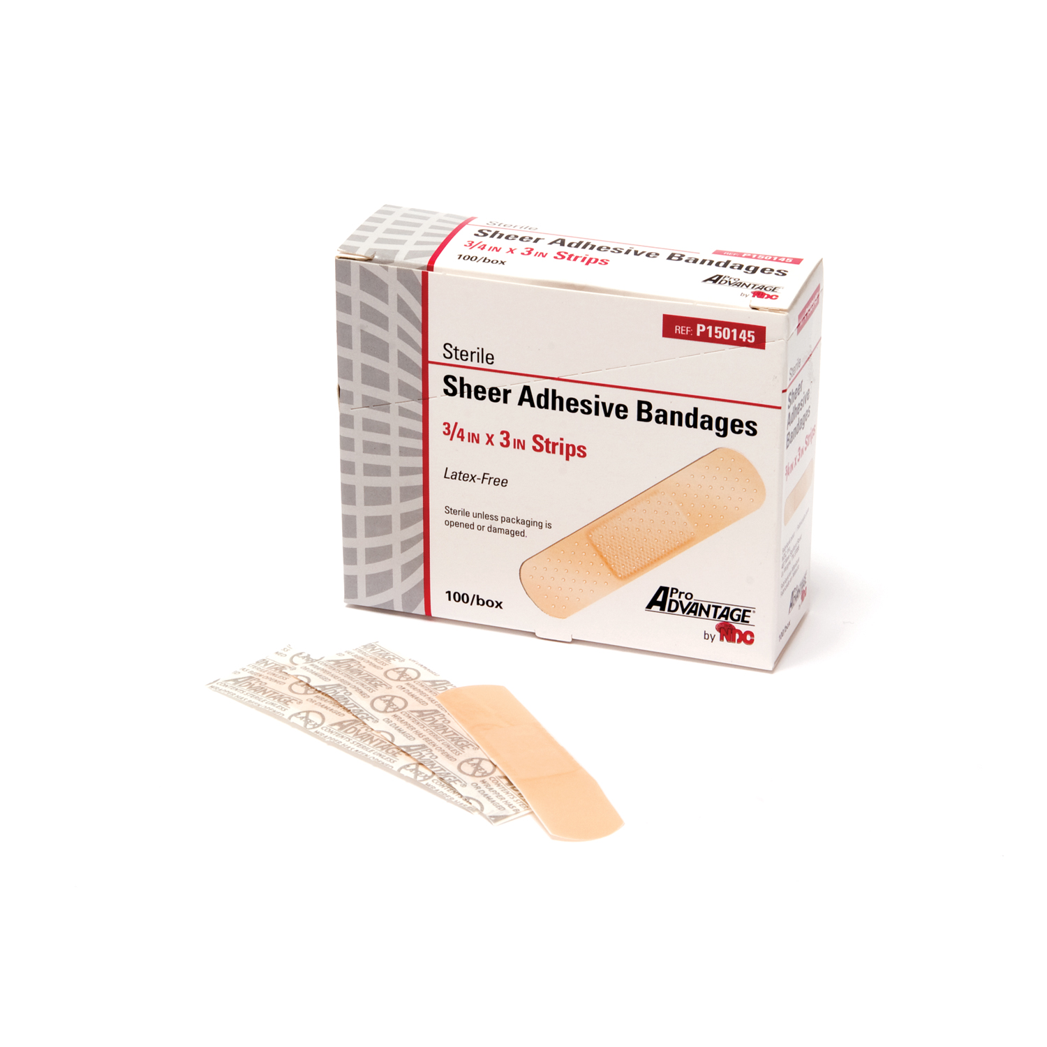 PRO ADVANTAGE SHEER ADHESIVE BANDAGE : P150145 BX                 $1.83 Stocked