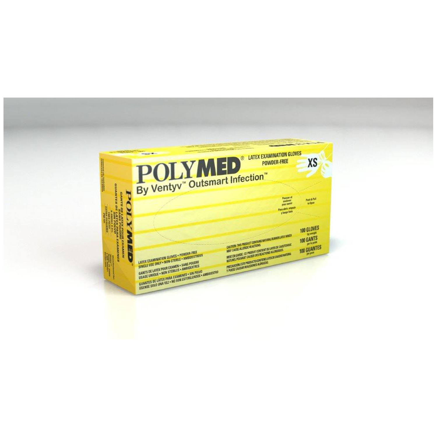 VENTYV POLYMED LATEX EXAM POWDER-FREE GLOVES : PM101 CS      $56.28 Stocked