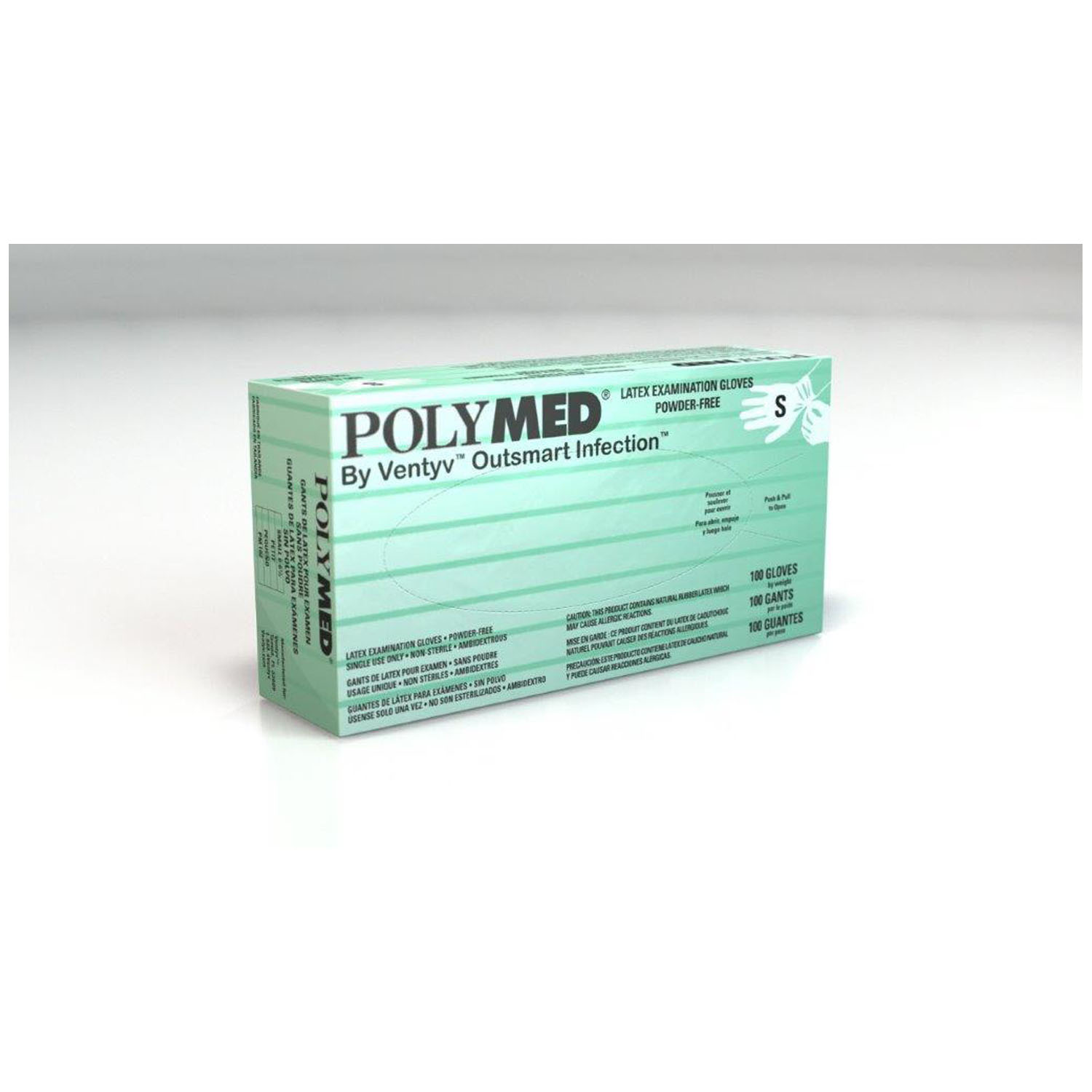 VENTYV POLYMED LATEX EXAM POWDER-FREE GLOVES : PM102 BX       $6.63 Stocked