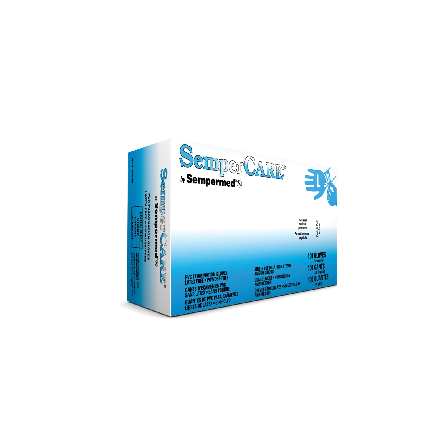 SEMPERMED SEMPERCARE VINYL GLOVE : SCVNP104 BX $7.34 Stocked