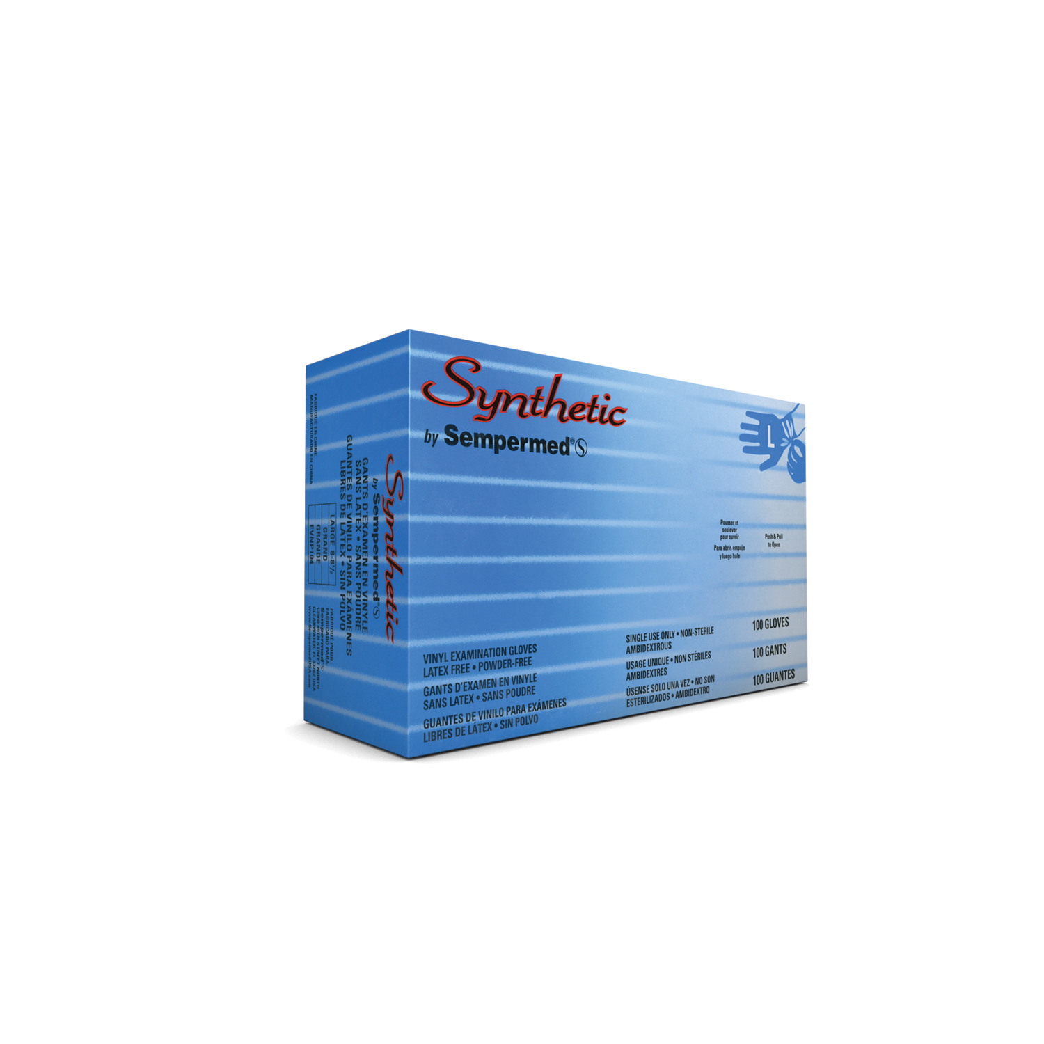 SEMPERMED SYNTHETIC GLOVE : EVNP104 BX $7.01 Stocked