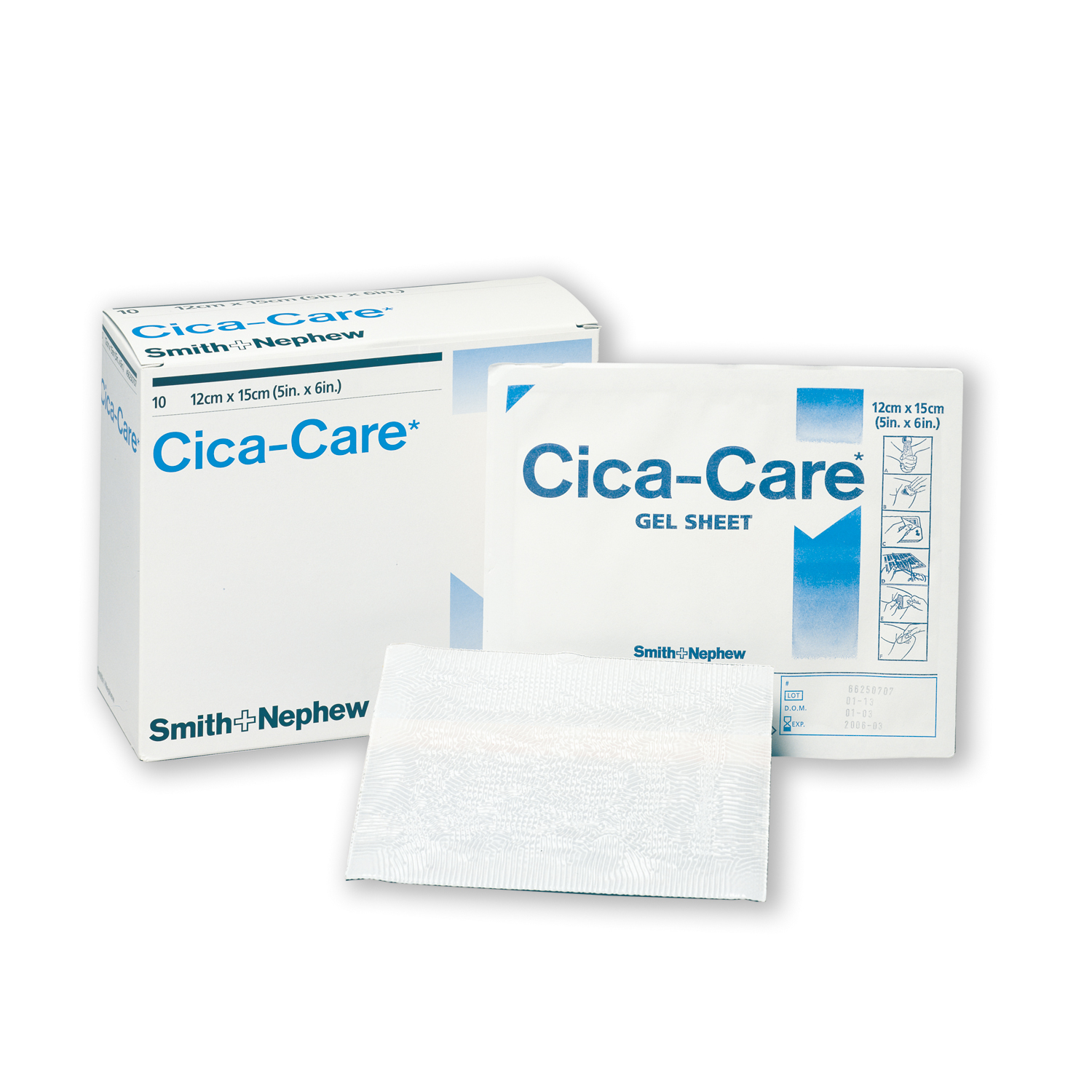 SMITH & NEPHEW CICA-CARE ADHESIVE SILICONE GEL SHEETS : 66250707 PKG     $655.85 Stocked