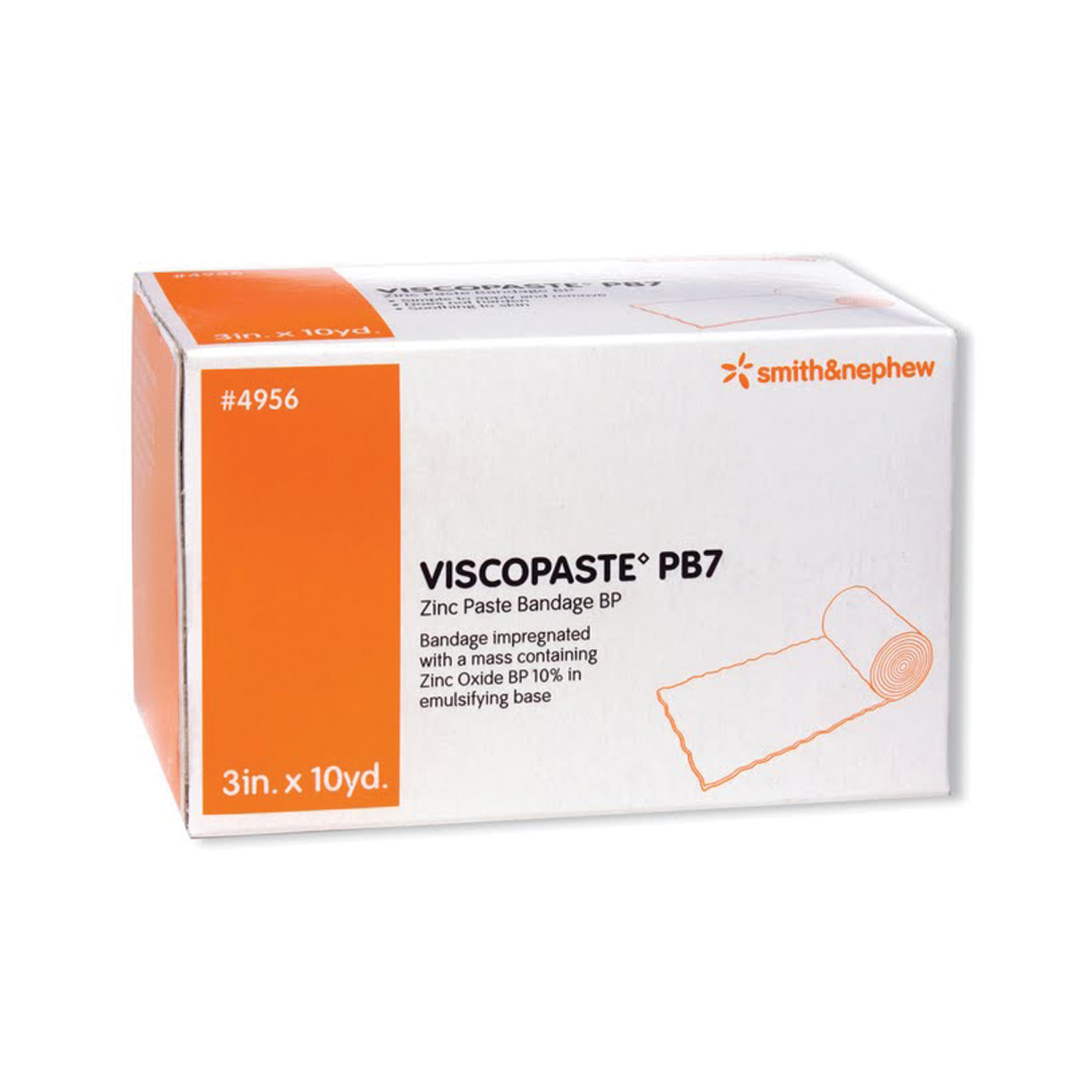 SMITH & NEPHEW VISCOPASTE PB7 ZINC PASTE BANDAGE : 4956 PK         $184.87 Stocked