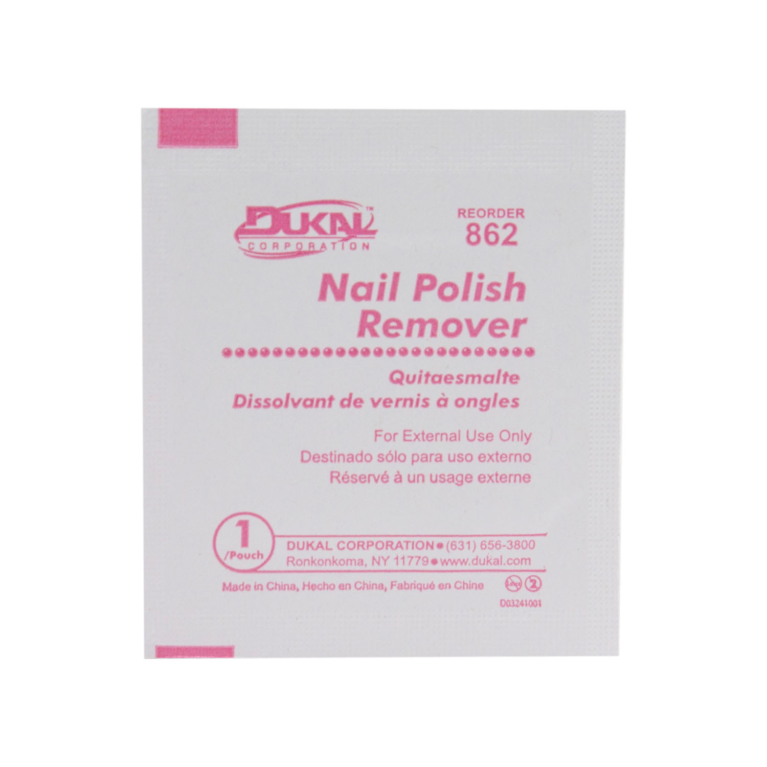 DUKAL NAIL POLISH REMOVER : 862 CS $34.57 Stocked