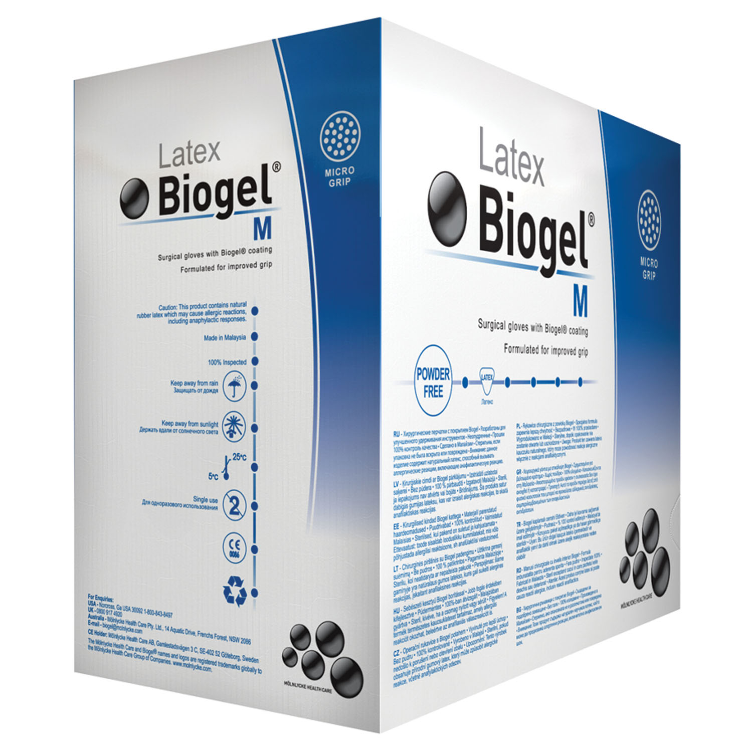 MOLNLYCKE BIOGEL MICROSURG GLOVES : 30575 BX     $149.07 Stocked