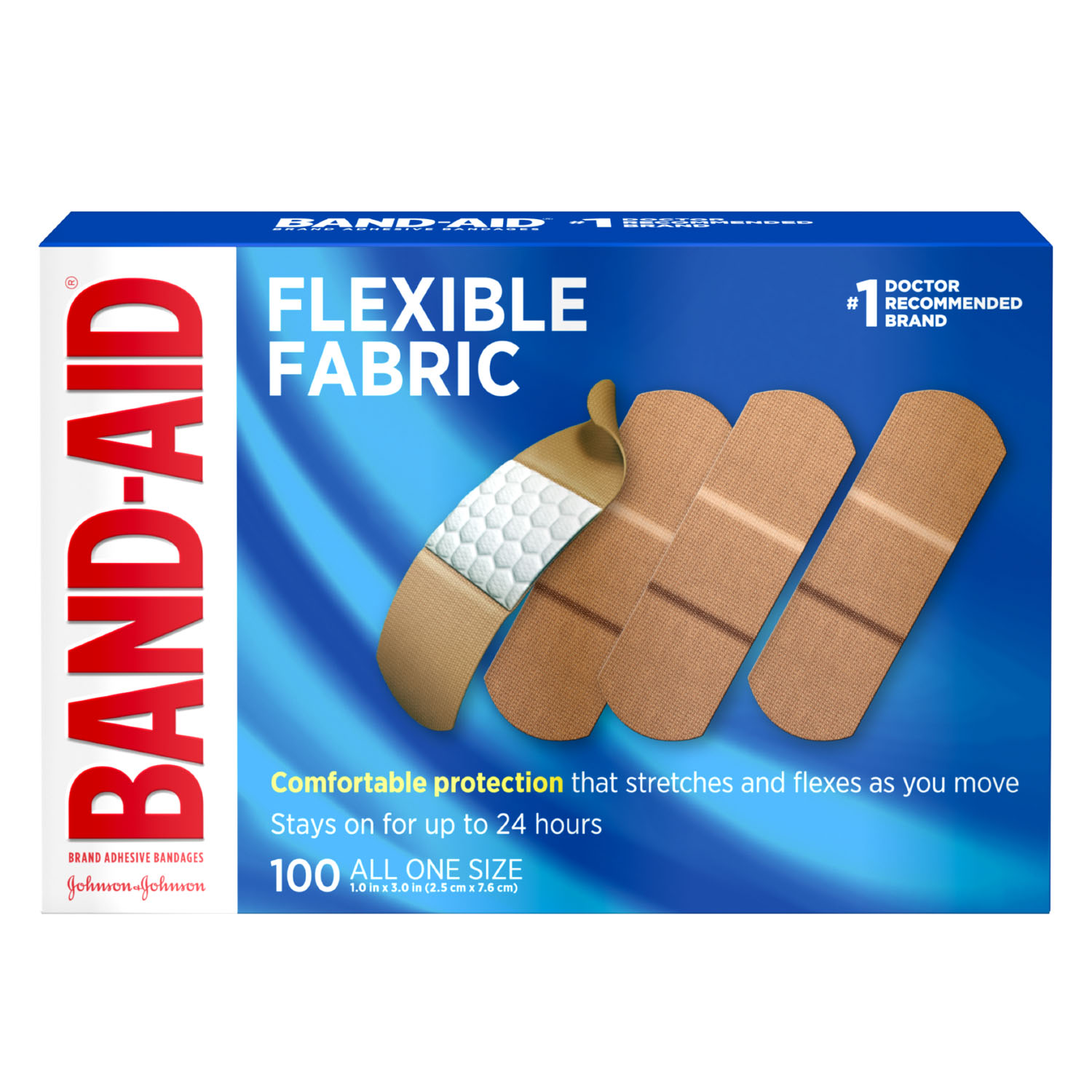 KENVUE BAND-AID FLEXIBLE FABRIC ADHESIVE BANDAGES : 004444 BX $12.66 Stocked