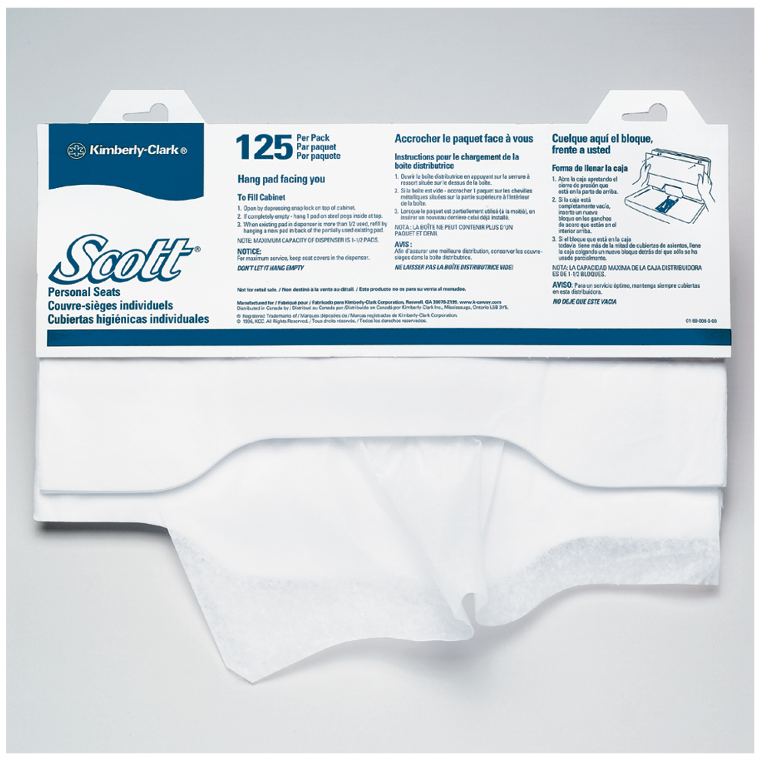 KIMBERLY-CLARK TOILET SEAT COVERS : 07410 PK $5.79 Stocked