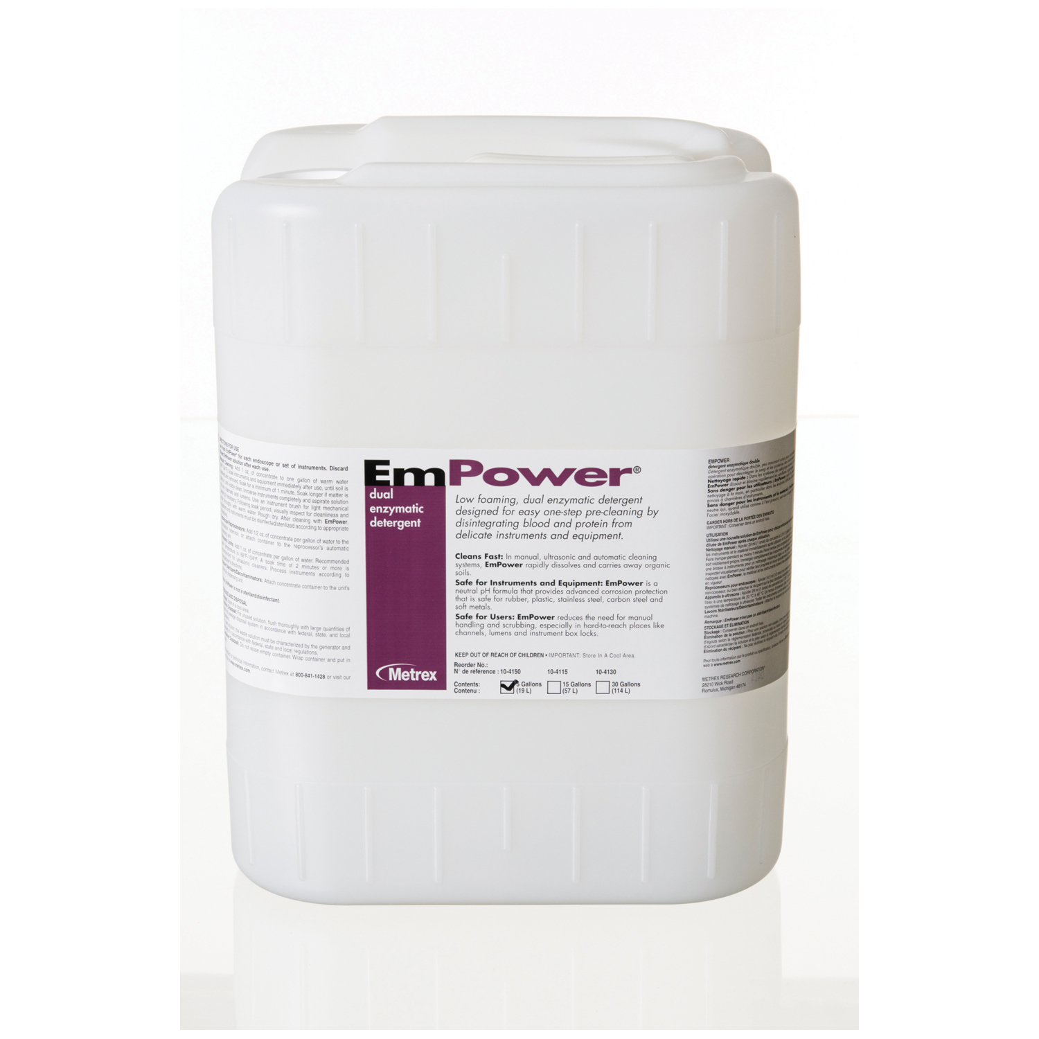 METREX EMPOWER DUAL ENZYMATIC DETERGENT : 10-4150 CS                   $141.34 Stocked