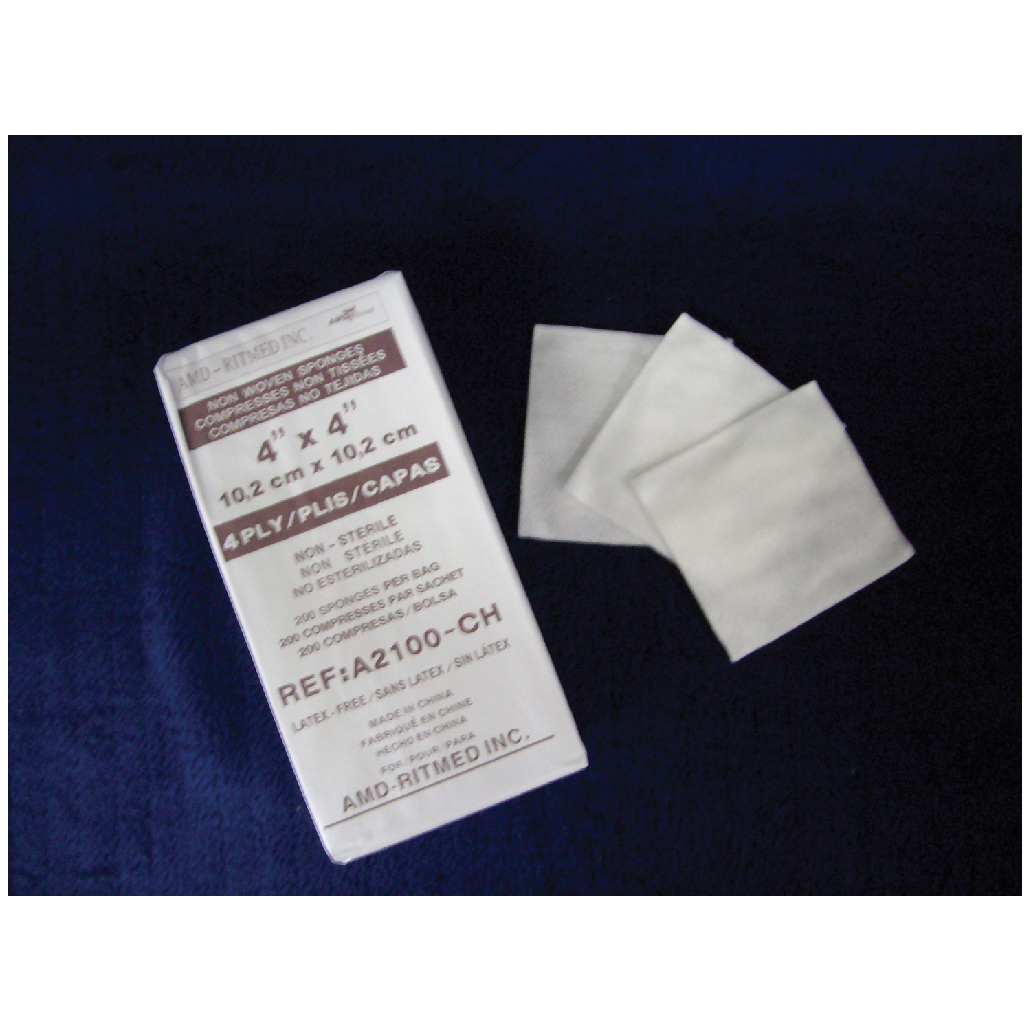 AMD MEDICOM NON-WOVEN DRESSING SPONGES : A2100-CH PK