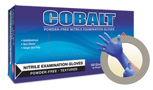 ANSELL MICROFLEX COBALT® POWDER-FREE NITRILE EXAM GLOVES : N191 CS