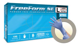 ANSELL MICROFLEX FREEFORM® SE POWDER-FREE NITRILE EXAM GLOVES : FFS-700-M BX