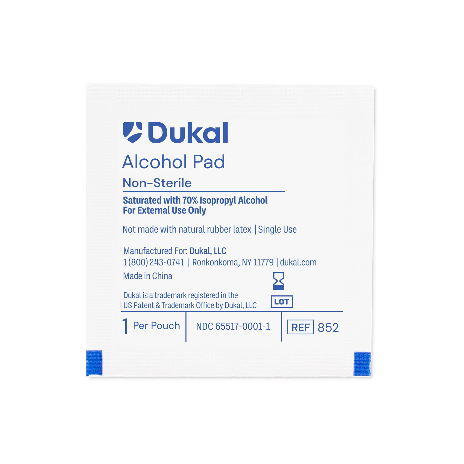 DUKAL ALCOHOL PADS : 852-1000 CS          $40.11 Stocked