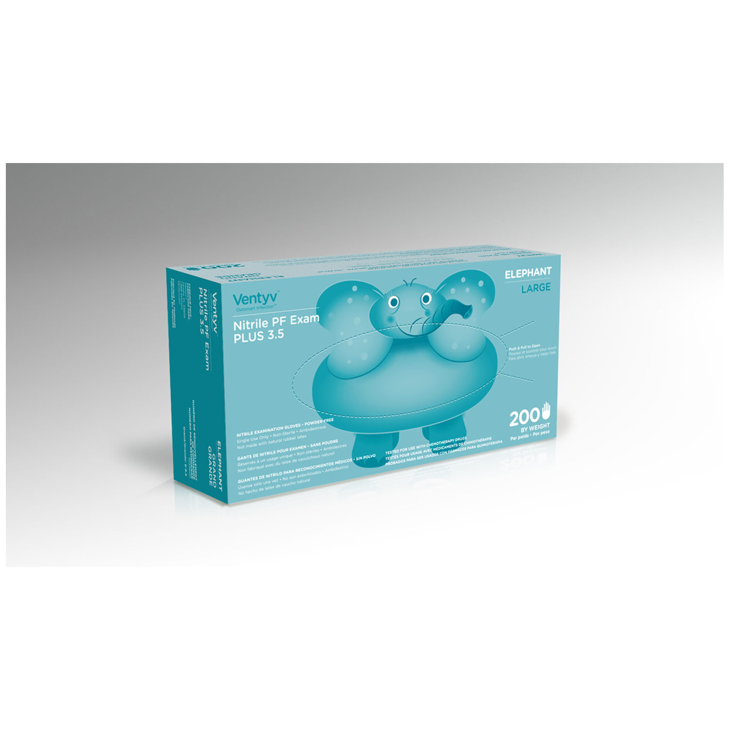 VENTYV NITRILE POWDER FREE EXAM GLOVE PLUS 3.5 (ELEPHANT) : 10336101 BX                $14.99 Stocked