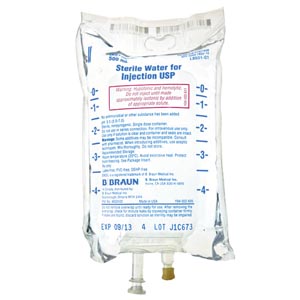 B BRAUN STERILE WATER INJECTIONS : L8501-01 CS $134.11 Stocked