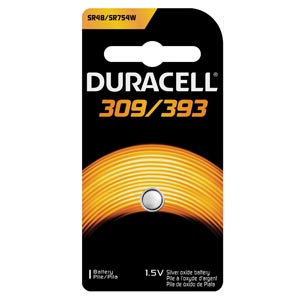 DURACELL MEDICAL ELECTRONIC BATTERY : D309/393 BX $4.64 Stocked