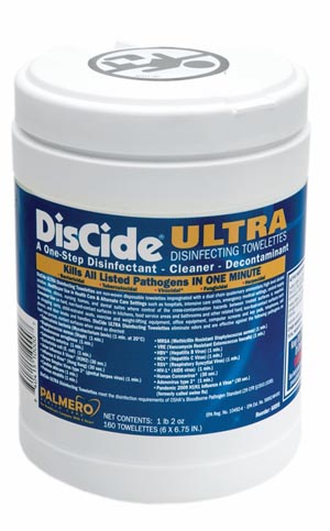 PALMERO DISCIDE ULTRA SURFACE DISINFECTANT : 60DIS EA $12.33 Stocked