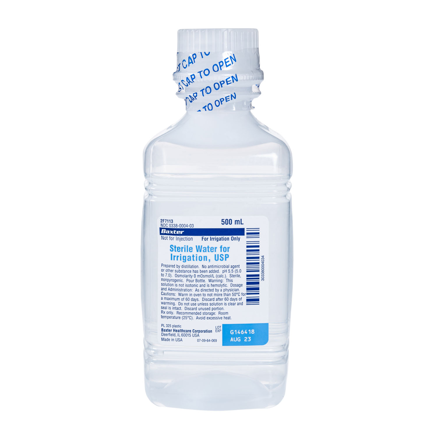 BAXTER STERILE WATER : 2F7113 CS          $95.88 Stocked