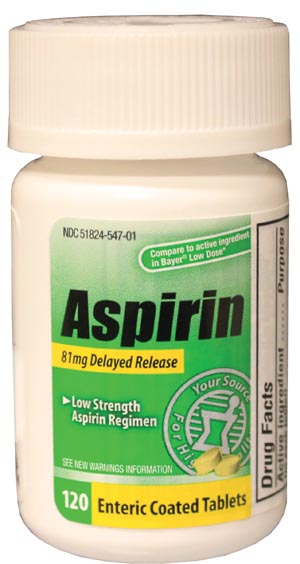 NEW WORLD IMPORTS CAREALL ASPIRIN : ASP81120 BTL $1.75 Stocked