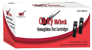 CLARITY DIAGNOSTICS HEMOGLOBIN : CLA-HBS50 BX $81.98 Stocked