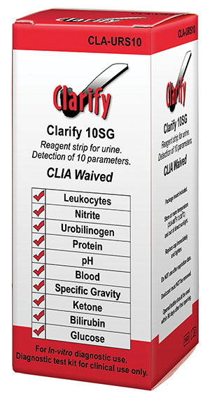 CLARITY DIAGNOSTICS URINALYSIS : CLA-URS10 BX