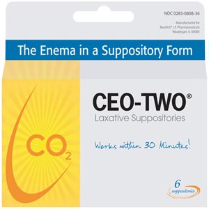 BEUTLICH CEO-TWO LAXATIVE SUPPOSITORIES : 0283-0808-36 BX                                                                                                                                                                                                      