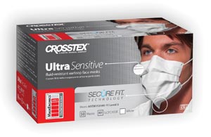 CROSSTEX SECUREFIT ULTRA SENSITIVE EARLOOP MASK : GCFCXSSF CTN $186.66 Stocked