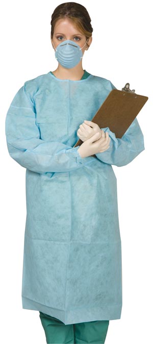 MYDENT DISPOSABLE TIE-BACK PROTECTIVE GOWN : SG-1000 BG