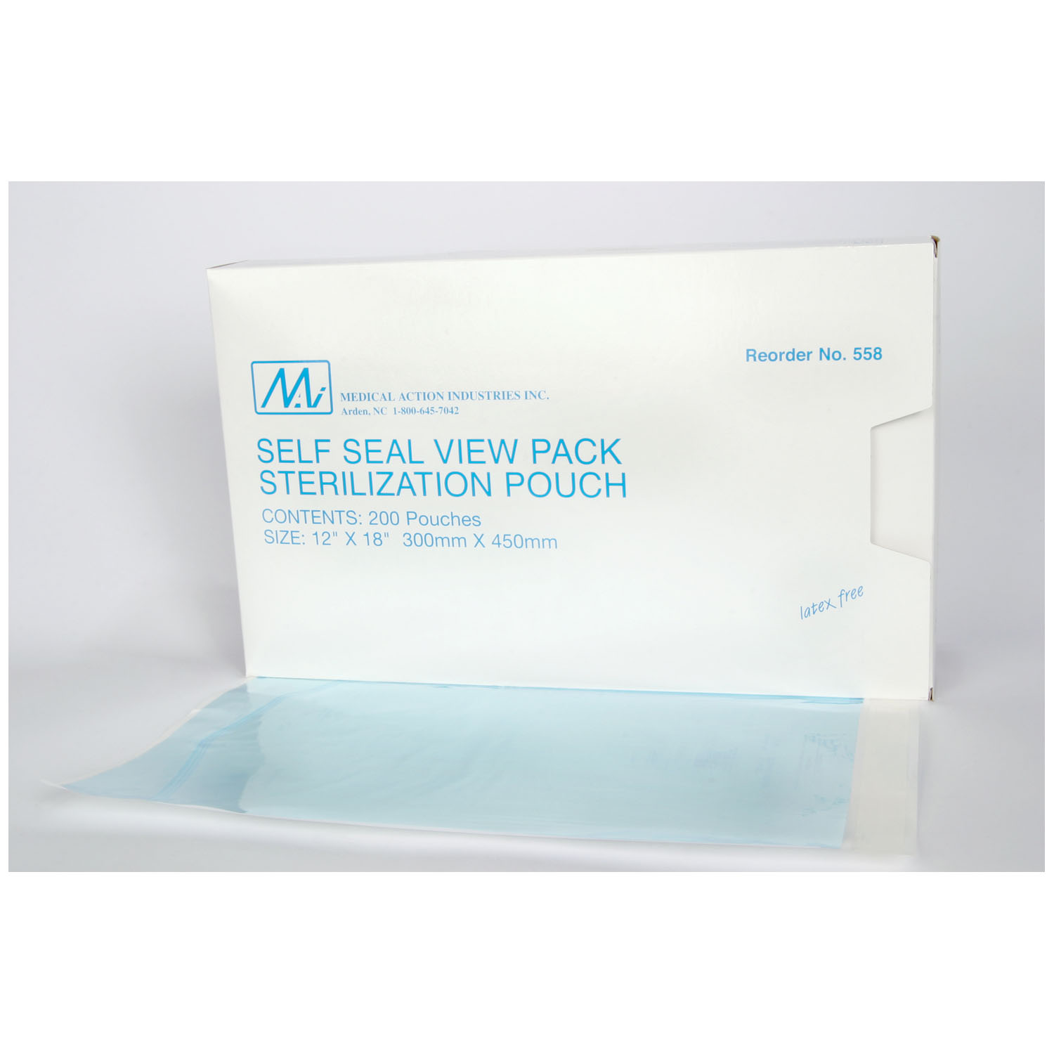 MEDICAL ACTION VIEW PACK SELF-SEAL POUCHES : 558 CS                                                                                                                                                                                                            