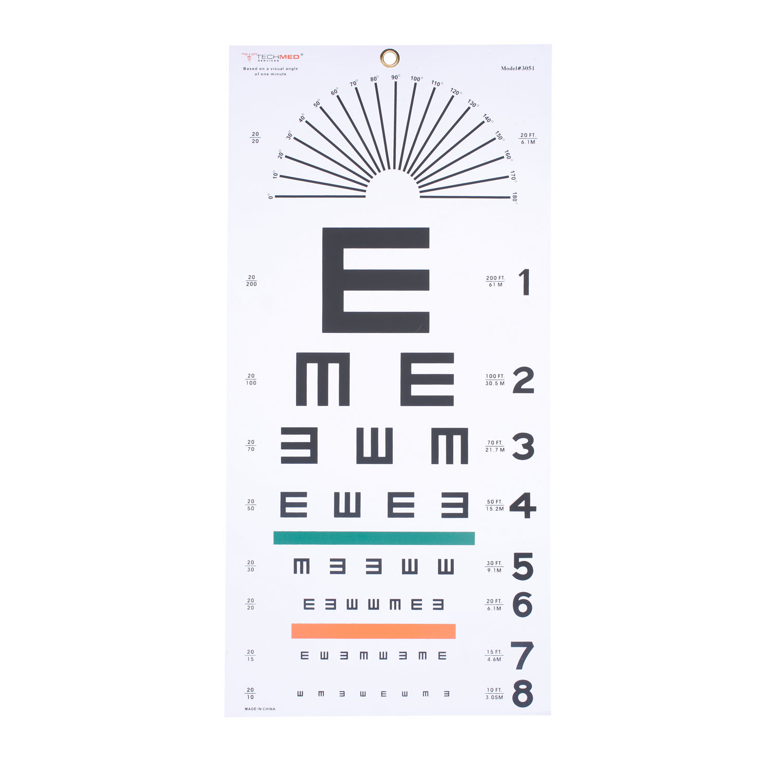 DUKAL TECH-MED EYE CHARTS : 3051 EA $4.46 Stocked