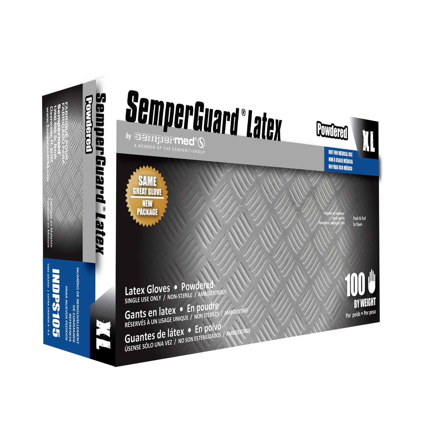 HARPS USA SEMPERGUARD LATEX POWDERED GLOVE : INDPS105 BX $6.03 Stocked