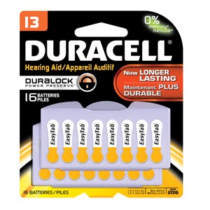 DURACELL® HEARING AID BATTERY : DA13B16 CS
