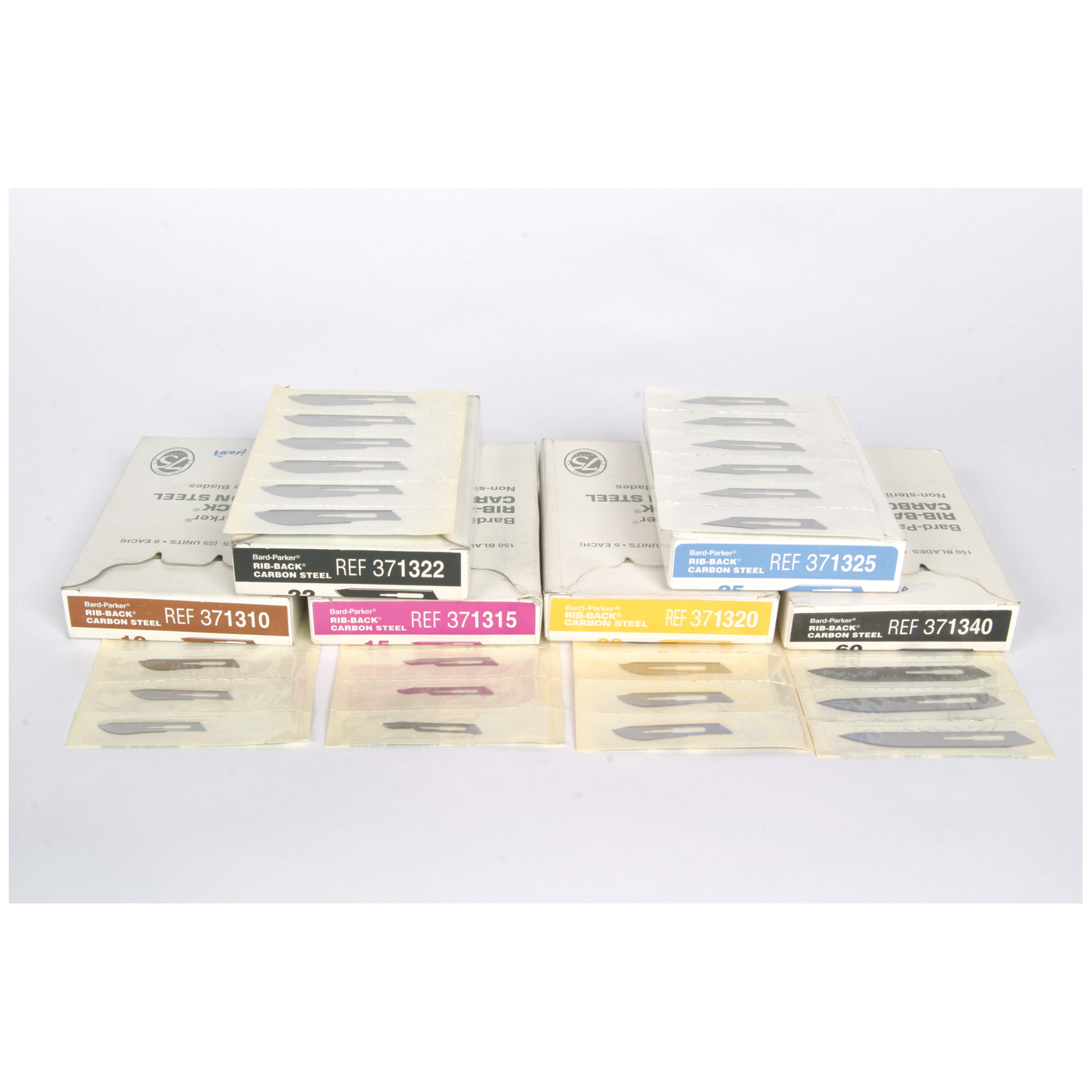 ASPEN SURGICAL BARD-PARKER RIB-BACK CARBON STEEL BLADES : 371322 CS                                                                                                                                                                                            