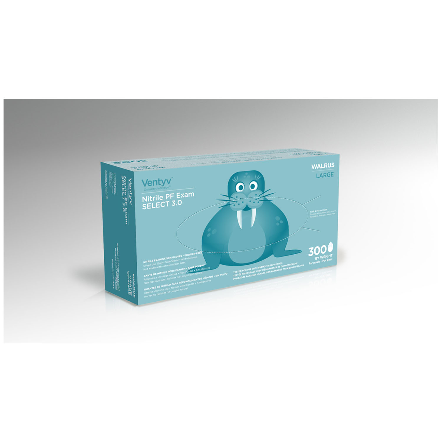 VENTYV NITRILE POWDER FREE EXAM GLOVE SELECT 3.0 (WALRUS) : 10348102 BX $15.69 Stocked